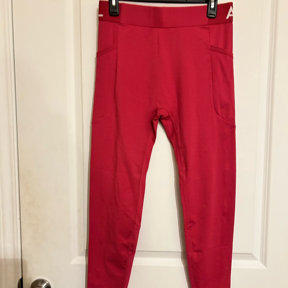 AYBL Red Training Leggings w/ Pockets